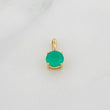 Dije Circulo Esmeralda 48pts 0.45g / 1cm Oro Amarillo 18K