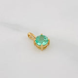 Dije Circulo Esmeralda 53pts 0.5g / 1cm Oro Amarillo 18K