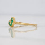 Anillo Corazon Esmeraldas 26pts 1.15g / T6 1/2 Oro Amarillo 18K