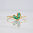 Anillo Corazon Esmeraldas 26pts 1.15g / T6 1/2 Oro Amarillo 18K