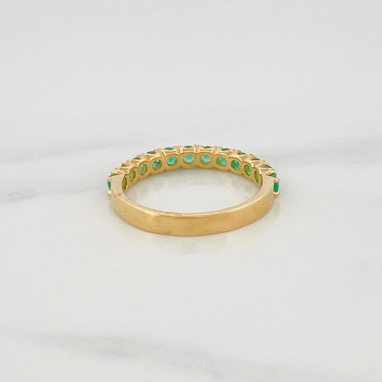 Anillo Churumbela Esmeraldas 64pts 2.45g / T6 1/2 Oro Amarillo 18K
