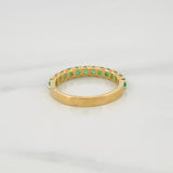 Anillo Churumbela Esmeraldas 64pts 2.45g / T6 1/2 Oro Amarillo 18K