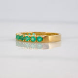 Anillo Churumbela Esmeraldas 64pts 2.45g / T6 1/2 Oro Amarillo 18K