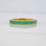Anillo Churumbela Esmeraldas 64pts 2.45g / T6 1/2 Oro Amarillo 18K