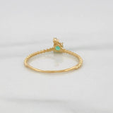 Anillo Manzana Esmeraldas 29pts 0.9g / T6 1/2 Oro Amarillo 18K