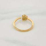 Anillo Corazon Esmeraldas 0.6pts Diamantes 0.7pts 2.1g / T6 3/4 Oro Amarillo 18K