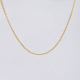 Cadena Mini Cubana 1.3g / 50cm / 1.5mm Oro Amarillo 18K