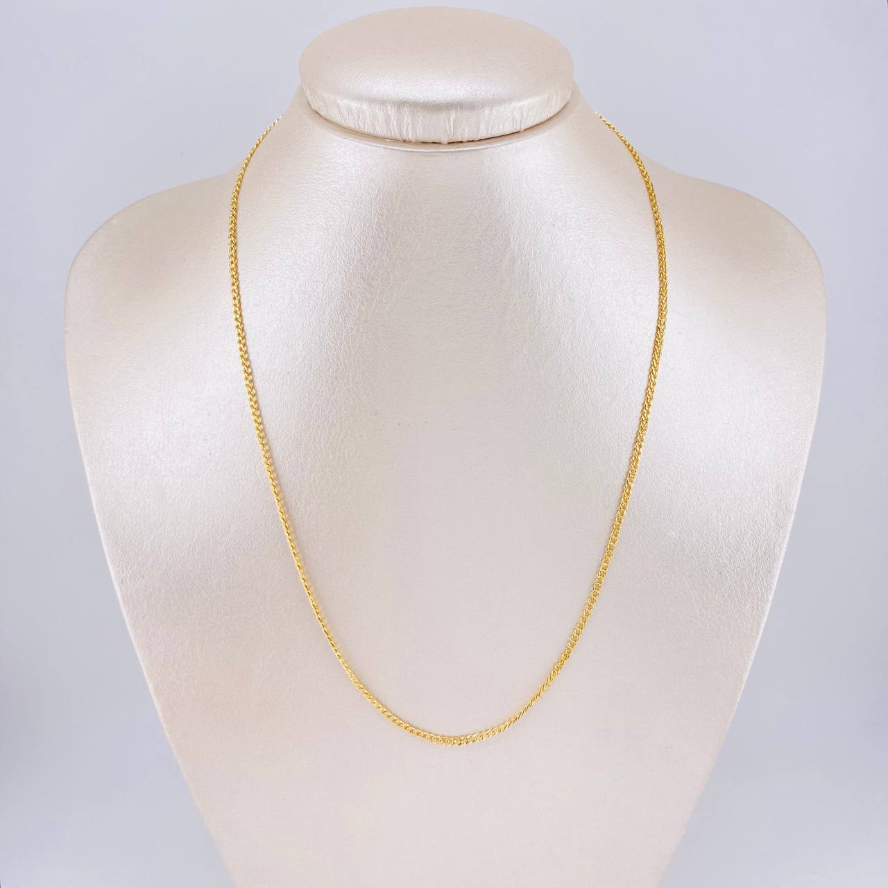 Cadena Mini Cubana 1.2g / 45cm / 1.6mm Oro Amarillo 18K