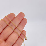 Cadena Mini Cubana 1.3g / 50cm / 1.5mm Oro Amarillo 18K