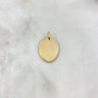 Dije Placa Ovalada 2.6gr / 2.6cm-3.1cm / Bordes Diamantados Oro Amarillo