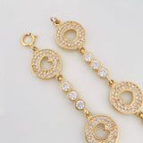 Pulso Halo Corazón 13.4g / 17.7cm / 4mm Oro Amarillo 18K