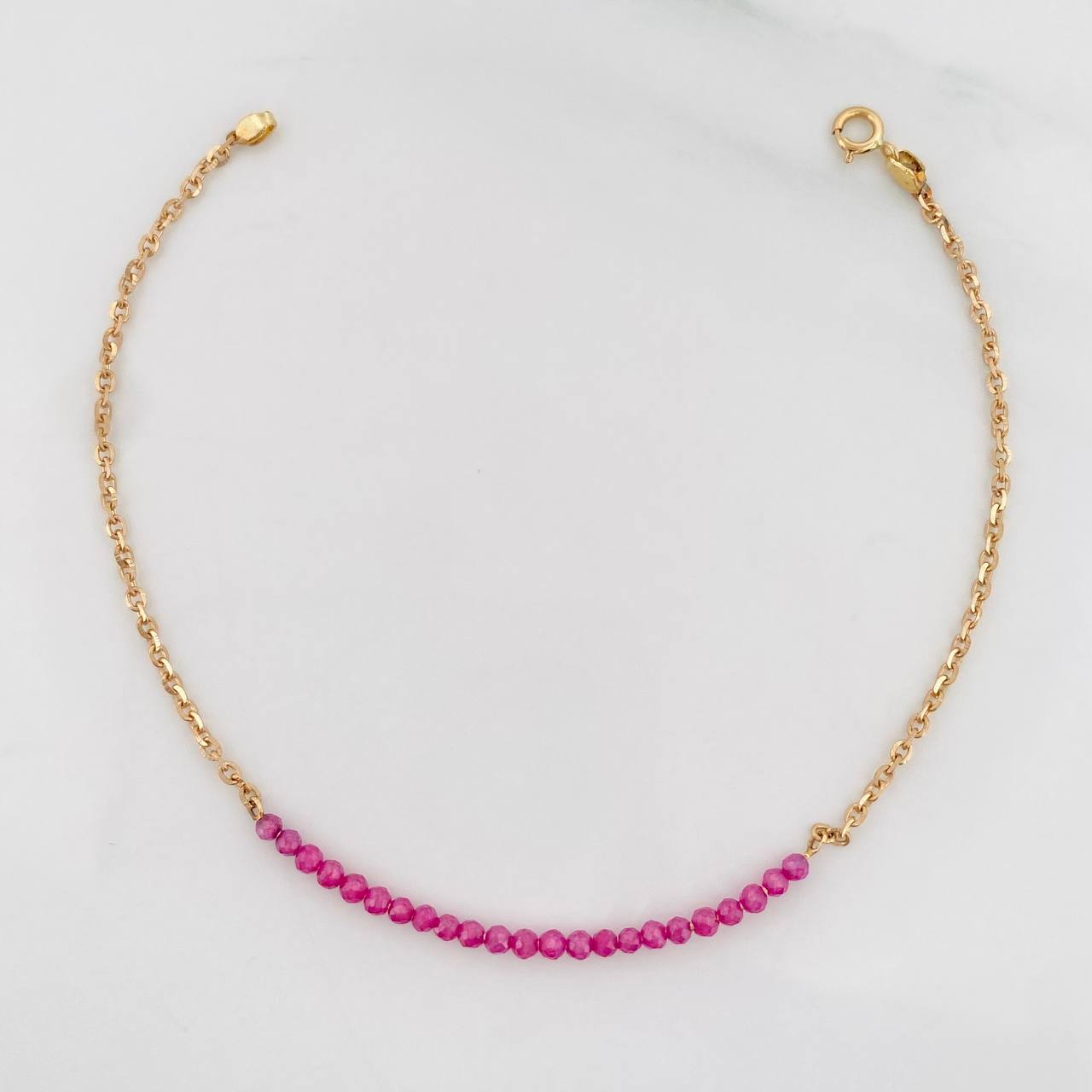 Pulso Aro Seguido Bolas 1.6g / 17.05cm / 1.22mm Oro Amarillo 18K