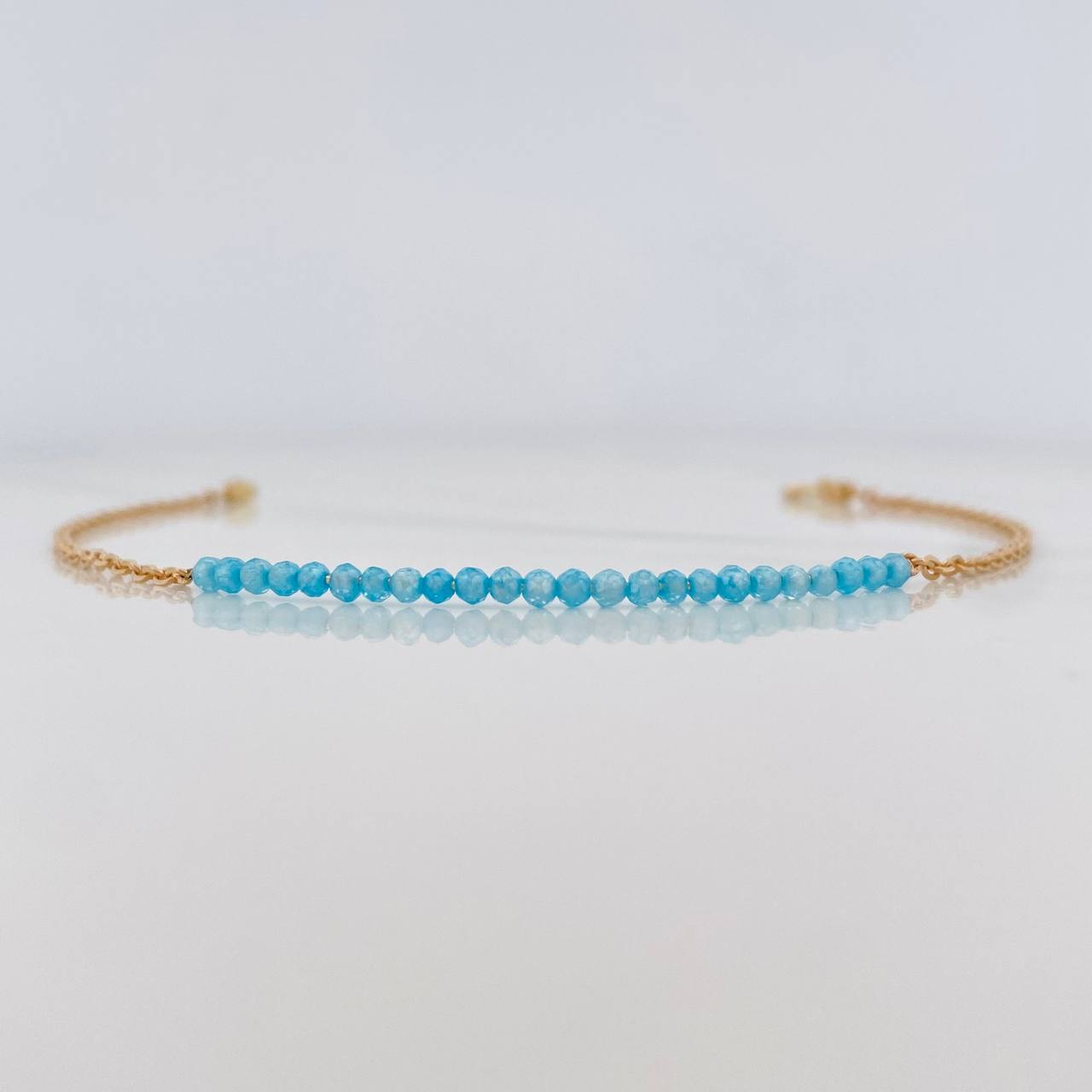 Pulso Aro Seguido Bolas 1.5g / 17cm / 1.36mm Oro Amarillo 18K