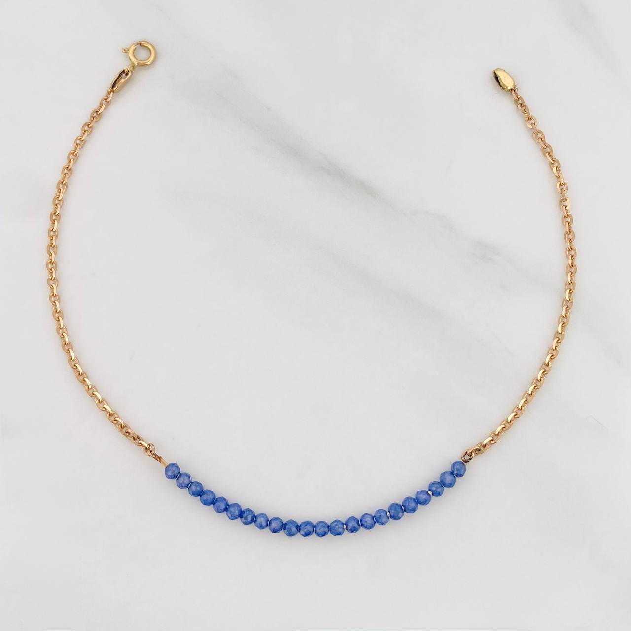 Pulso Aro Seguido Bolas 1.5g / 16.5cm / 1.4mm Oro Amarillo 18K
