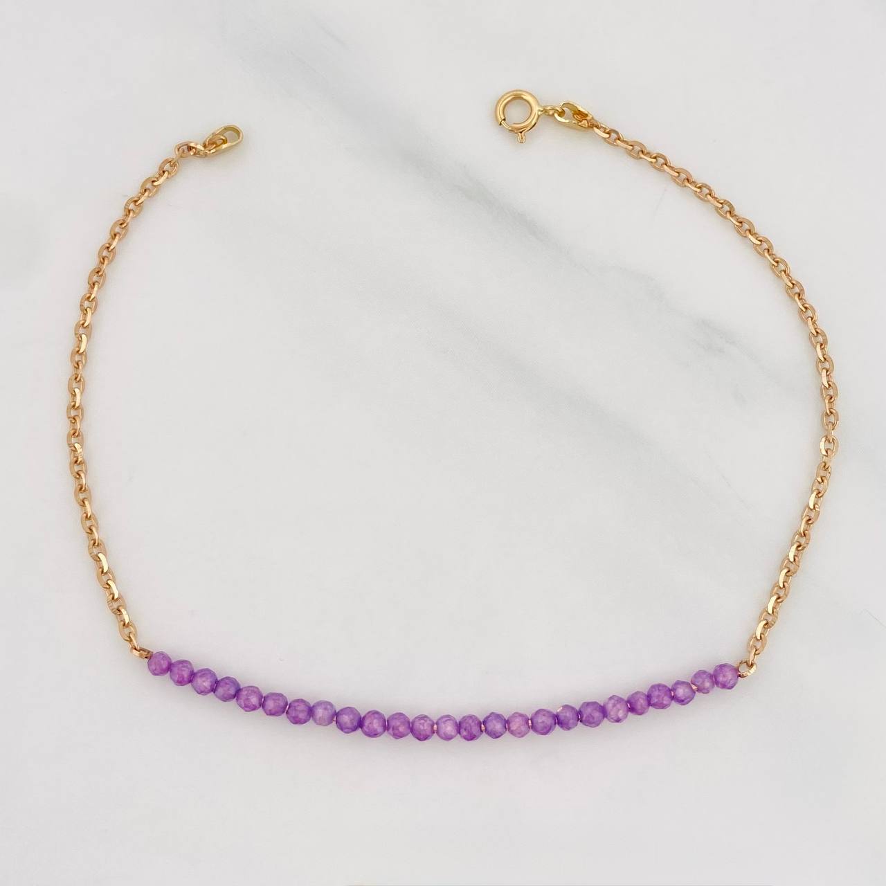 Pulso Aro Seguido Bolas 1.6g / 17.7cm / 1.4mm Oro Amarillo 18K