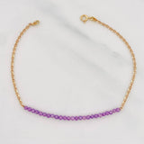 Pulso Aro Seguido Bolas 1.6g / 17.7cm / 1.4mm Oro Amarillo 18K