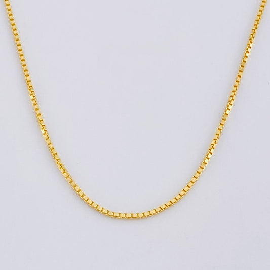 Cadena Veneciana 4g / 50cm / 1mm Oro Amarillo 18K