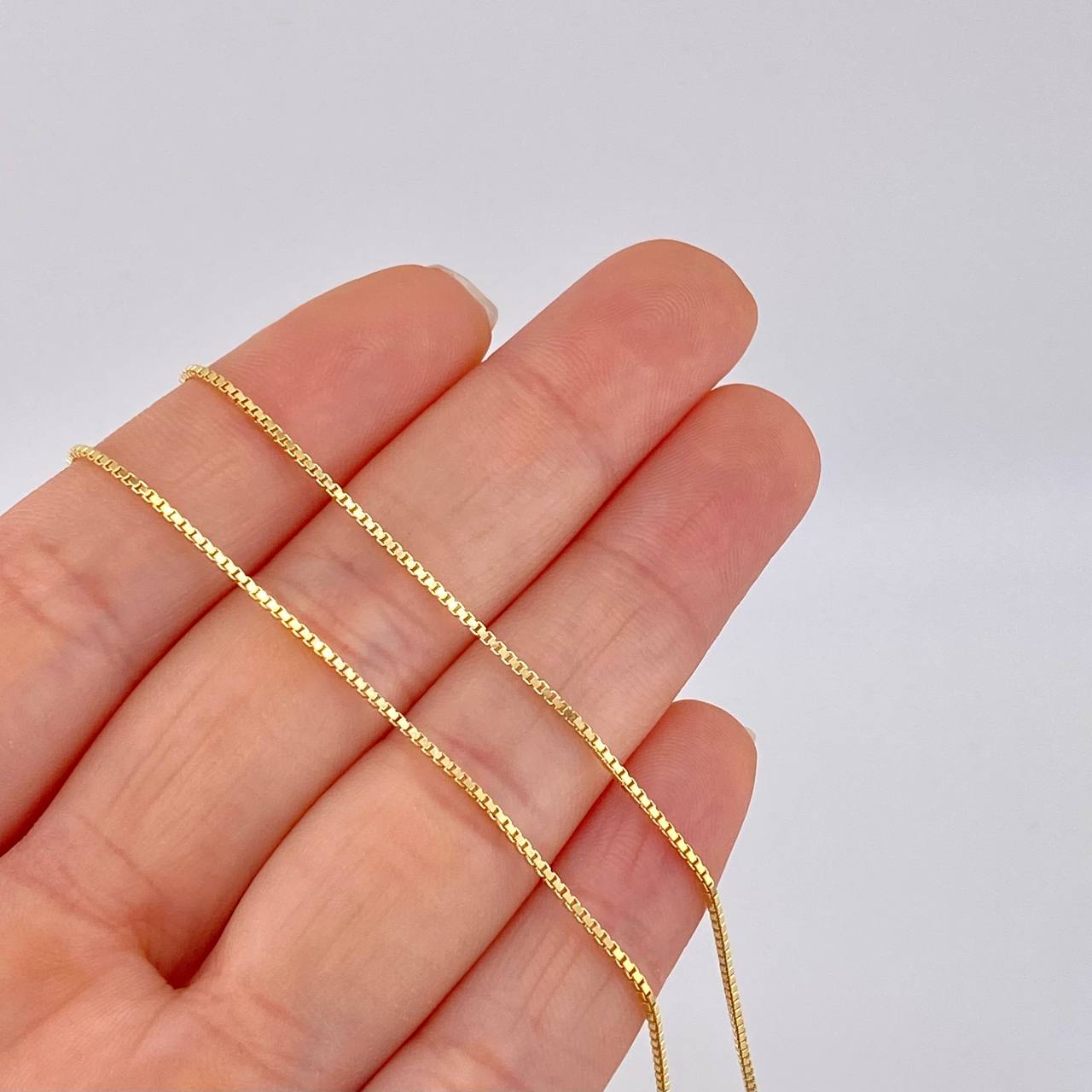 Cadena Veneciana 4g / 50cm / 1mm Oro Amarillo 18K