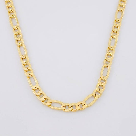 Cadena Figaro 9.6g / 60cm / 4.1mm Oro Amarillo 18K