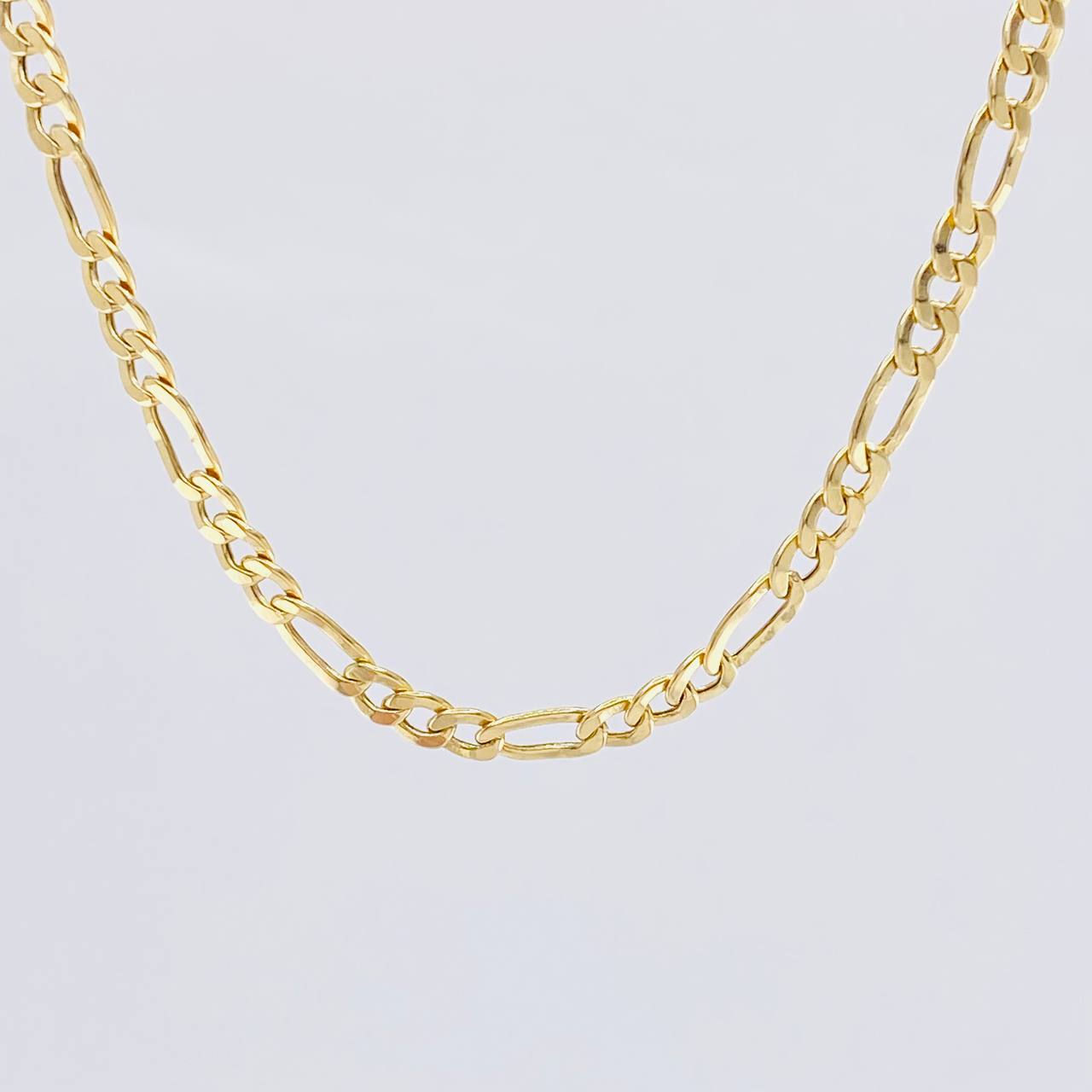 Cadena Figaro 9.6g / 60cm / 4.1mm Oro Amarillo 18K