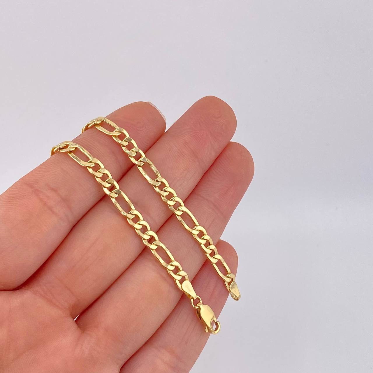 Cadena Figaro 9.6g / 60cm / 4.1mm Oro Amarillo 18K