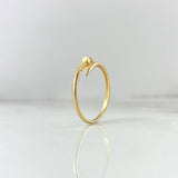 Anillo Clavo 1.85gr / T7 3/4 / Circones Blancos Oro Amarillo