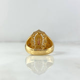 Anillo Virgen Guadalupe 7.5gr / T10 1/4 / Circones Blancos Azules Fucsia Oro Amarillo 18K