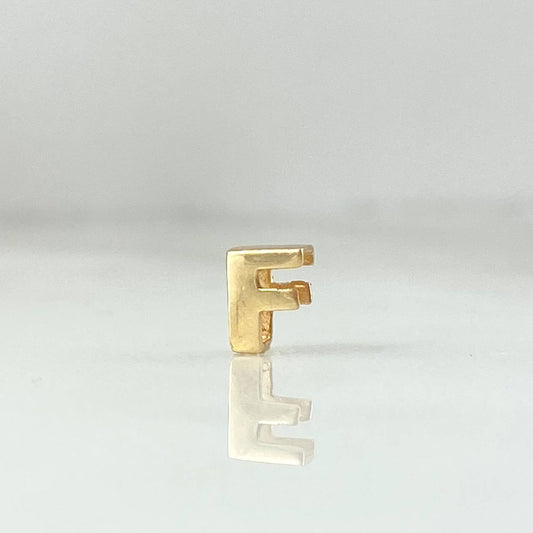 Herraje Letra F 0.25gr / 0.5cm / Oro Amarillo 18K