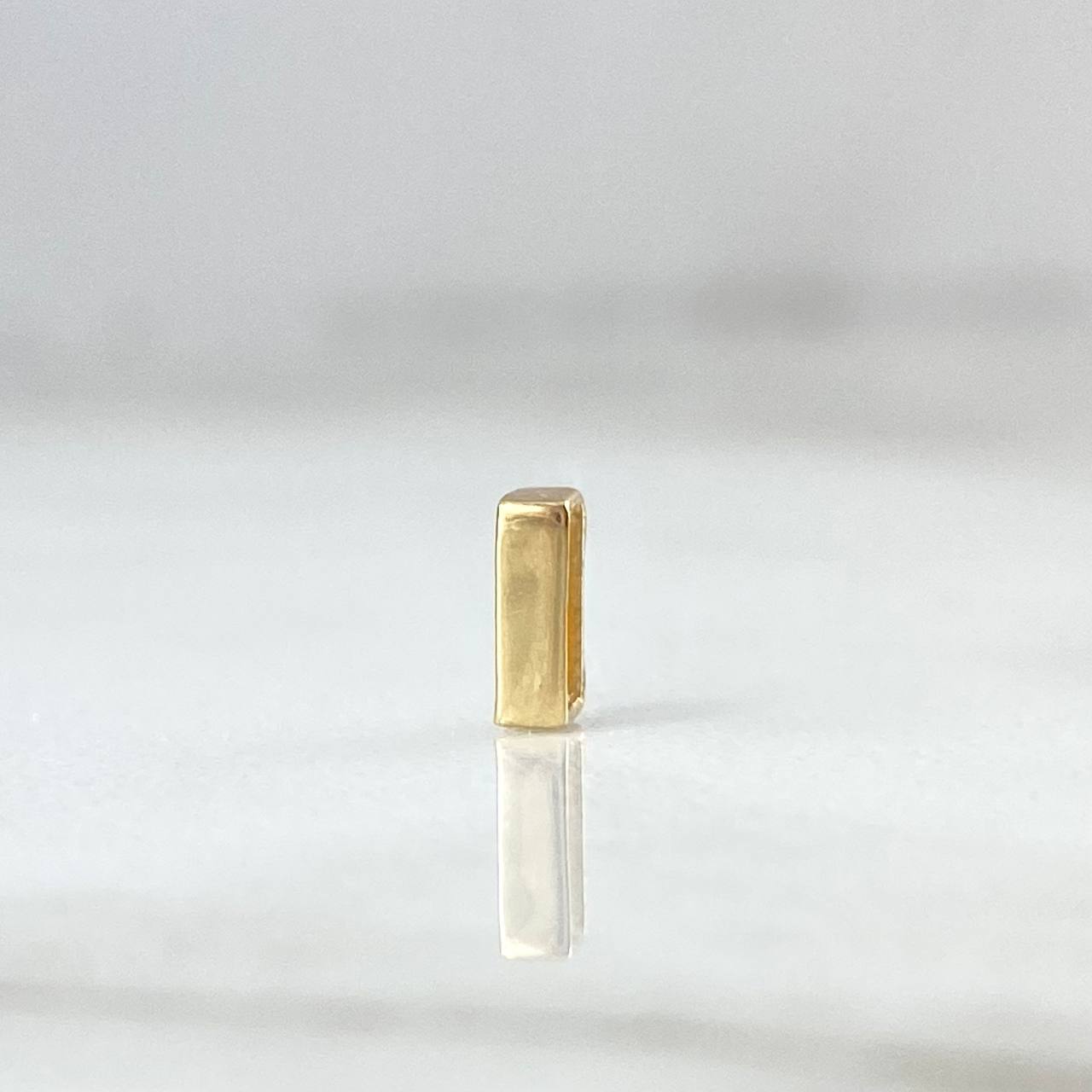 Herraje Letra I 0.2gr / 6mm Tambor Oro Amarillo 18K *
