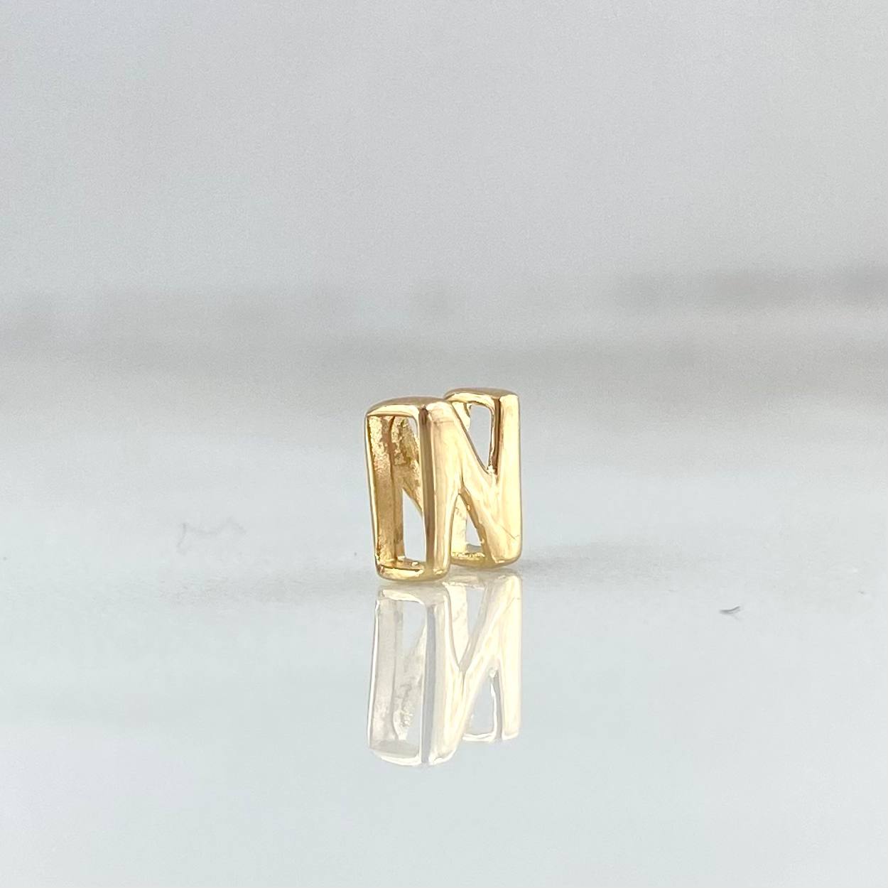 Herraje Letra N 0.35gr / 6mm / Tambor Oro Amarillo