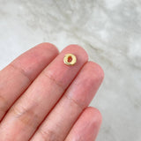 Herraje Letra O 0.35gr / 6mm Tambor Oro Amarillo 18K *