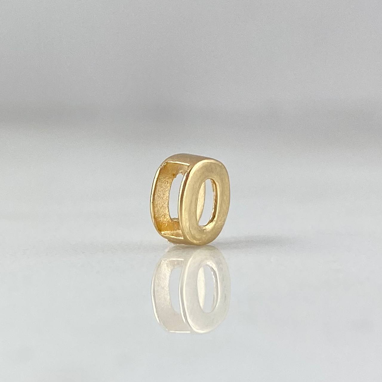 Herraje Letra O 0.35gr / 6mm Tambor Oro Amarillo 18K *