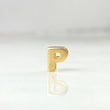 Herraje Letra P 0.3gr / 0.5cm / Oro Amarillo