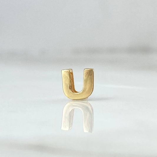 Herraje Tambor Letra U 0.3gr / 6mm Oro Amarillo 18K