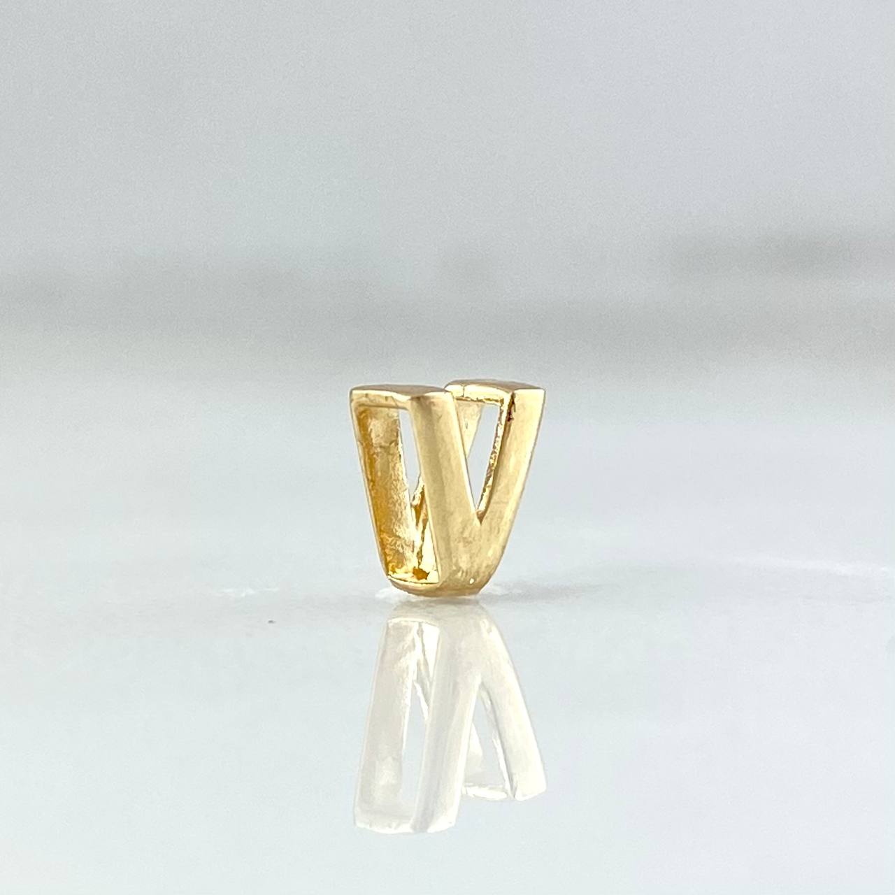 Herraje Letra V 0.25gr / 6mm / Tambor Oro Amarillo