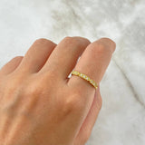 Anillo Triple Segmento 1.55gr / T8 1/2 / Circones Blancos Oro Amarillo