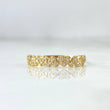 Anillo Linea Corazones 1.3gr / T7 / Circones Blancos Oro Amarillo
