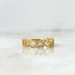 Anillo Corazones 2.45gr / T7 / Circones blancos Oro Amarillo