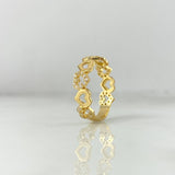 Anillo Corazones 2.2gr / T5 3/4 / Circones blancos Oro Amarillo