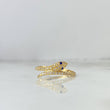Anillo Serpiente 1.85gr / T6 1/2 / Circones Blancos Azules Oro Amarillo