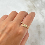 Anillo Serpiente 1.85gr / T6 1/2 / Circones Blancos Azules Oro Amarillo
