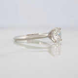 Anillo Solitario Moissanita 2qts 2.55g / T9 Plata 925