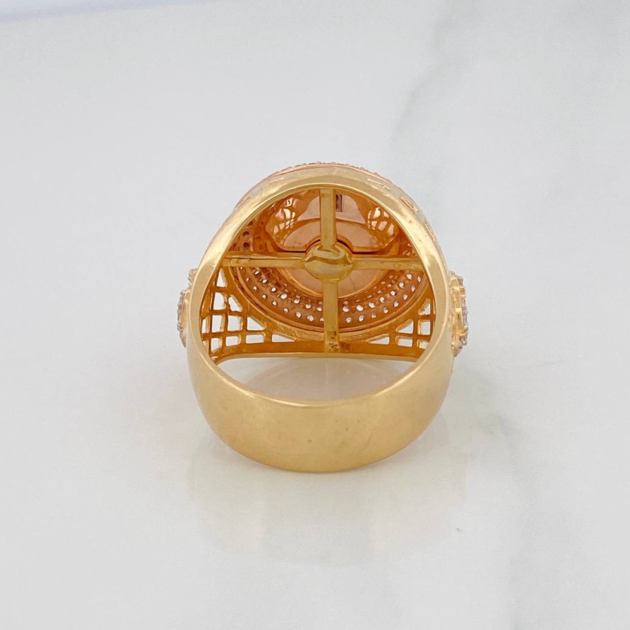 Anillo Ruleta 9.8g / T9 Tres Oros 18K