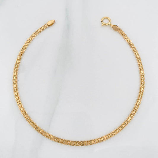 Pulso Chino 2.6g / 18cm / 2.4mm Oro Amarillo 18K