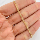 Pulso Chino 2.6g / 18cm / 2.4mm Oro Amarillo 18K