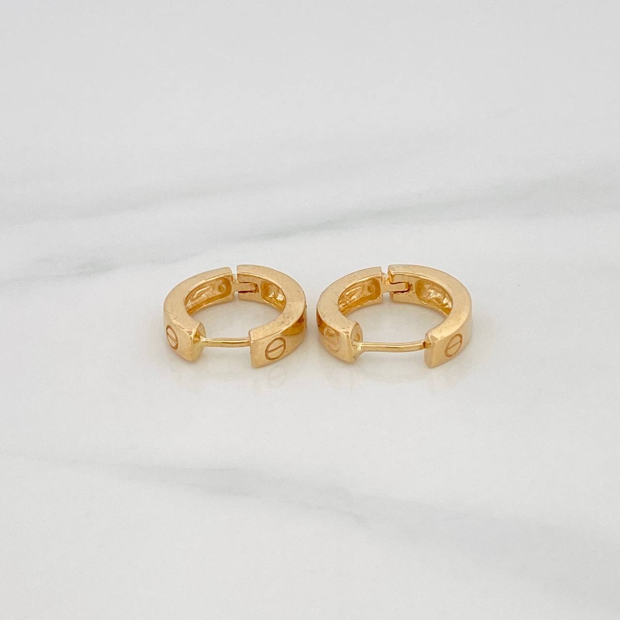 Candongas Tornillo 3.7g / 1cm Oro Amarillo 18K