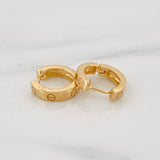 Candongas Tornillo 3.7g / 1cm Oro Amarillo 18K