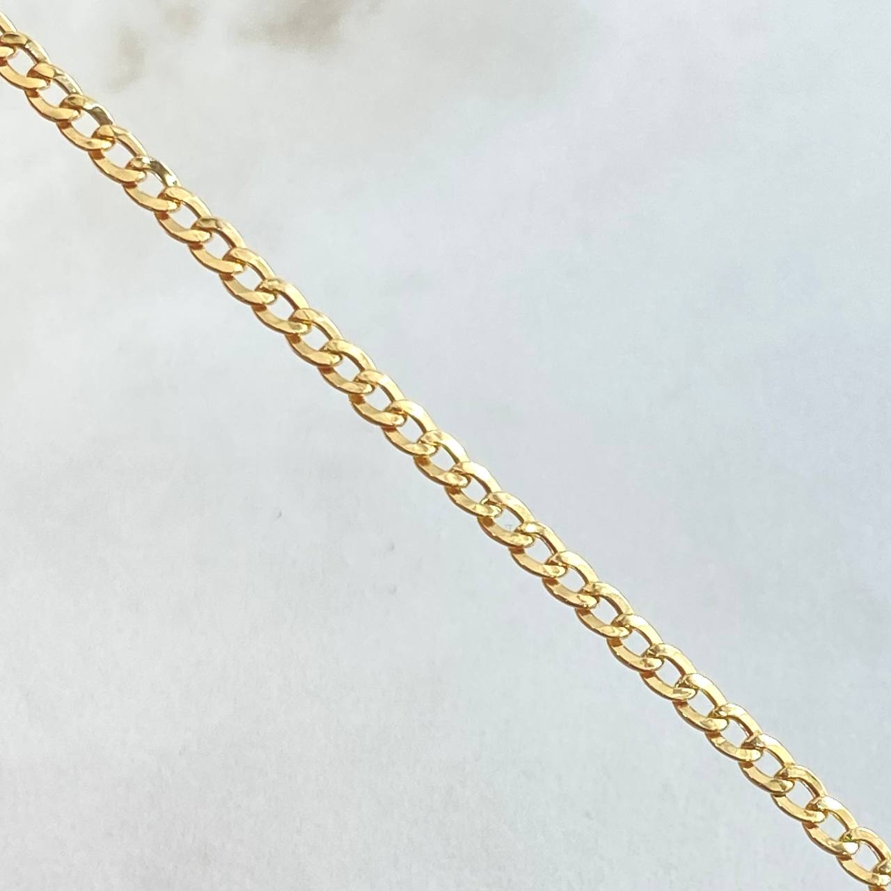 Pulso Cubano 1gr / 19cm / +1 Oro 18K *