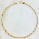 Pulso Cubano 0.8gr / 19cm / +1 Oro 18K *