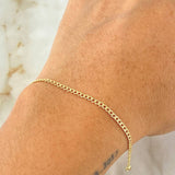 Pulso Cubano 0.8gr / 19cm / +1 Oro 18K *
